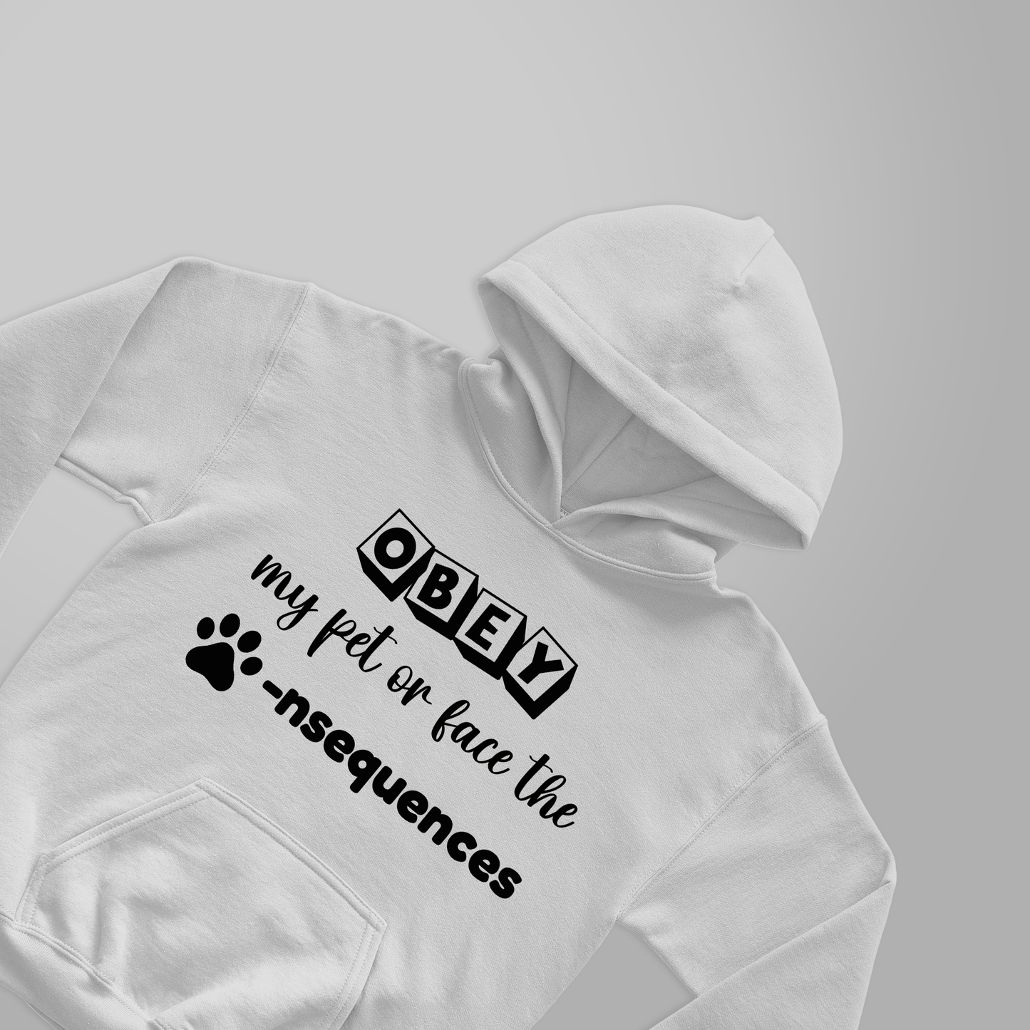 "Obey My Pet or Face the Paw-nsequences – Befurs Hoodies with a Bite!"