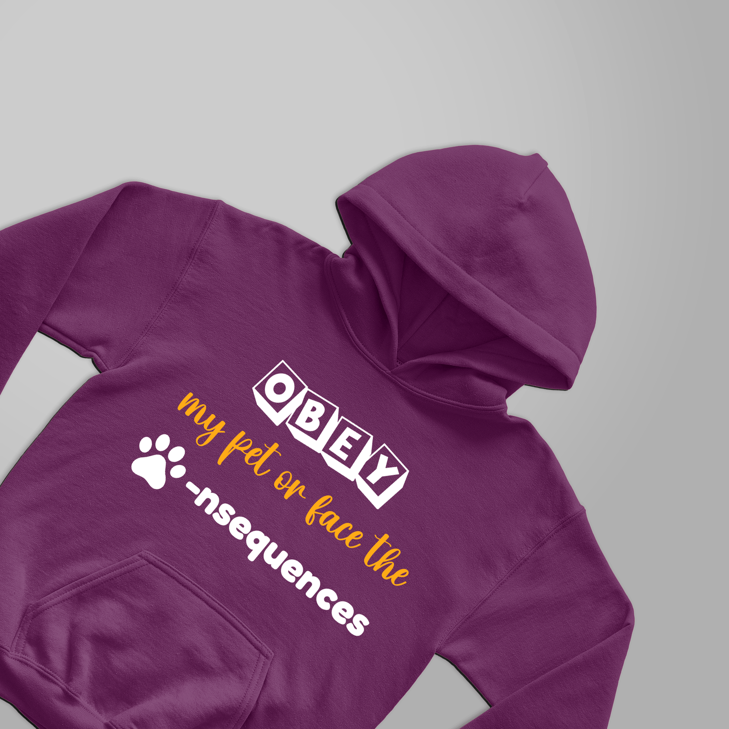 "Obey My Pet or Face the Paw-nsequences – Befurs Hoodies with a Bite!"